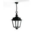 Roger Pradier Place des Vosges 1 Evolution Clear Glass Chain Pendant with Four-Sided Lantern in Slate Grey