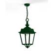 Roger Pradier Place des Vosges 1 Evolution Clear Glass Chain Pendant with Four-Sided Lantern in Fir Green