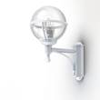Roger Pradier Boreal Model 3 Wall Light with Smoked Glass & Cast Aluminium in White