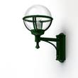 Roger Pradier Boreal Model 3 Wall Light with Smoked Glass & Cast Aluminium in Racing Green
