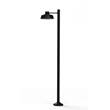 Roger Pradier Faktory Model 5 Large Single Arm Clear Glass Lamp Post with Industrial Style Shade in Black Grey