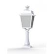 Roger Pradier Place des Vosges 1 Evolution Large Opal Glass Pedestal with Four-Sided Lantern in White