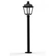 Roger Pradier Place des Vosges 1 Evolution Clear Glass Lamp Post with Four-Sided Glass lantern in Jet Black