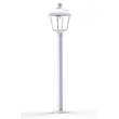 Roger Pradier Place des Vosges 1 Evolution Clear Glass Lamp Post with Four-Sided Glass lantern in White