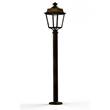 Roger Pradier Place des Vosges 1 Evolution Clear Glass Lamp Post with Four-Sided Glass lantern in Gold Patina