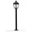 Roger Pradier Place des Vosges 1 Evolution Clear Glass Lamp Post with Four-Sided Glass lantern in Slate Grey