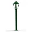 Roger Pradier Place des Vosges 1 Evolution Clear Glass Lamp Post with Four-Sided Glass lantern in Fir Green