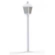 Roger Pradier Place des Vosges 1 Evolution Model 9 Large Opal Glass Lamp Post with Minimalist lines style lantern in White