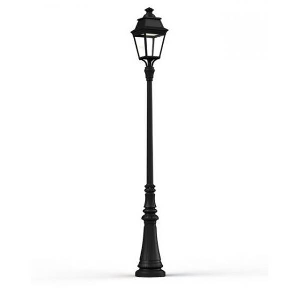 Roger Pradier Avenue 3 Large Clear Glass 3000K LED Lamp Post with Minimalist lines style lantern