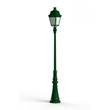 Roger Pradier Avenue 3 Large Opal Glass 3000K LED Lamp Post with Minimalist lines style lantern in Fir Green