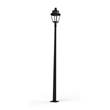 Roger Pradier Avenue 3 Large Clear Glass 3000K LED Street Lamp with Four-Sided Lantern in Jet Black