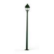 Roger Pradier Avenue 3 Large Clear Glass 3000K LED Street Lamp with Four-Sided Lantern in British Green