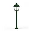 Roger Pradier Place des Vosges 1 Evolution Small Clear Glass Lamp Post with Four-Sided, Glass Style Lantern in British Green