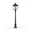 Roger Pradier Place des Vosges 1 Evolution Medium Clear Glass Lamp Post with Four-Sided Lantern in Jet Black