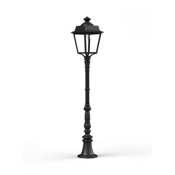 Roger Pradier Place des Vosges 1 Evolution Medium Clear Glass Lamp Post with Four-Sided Lantern