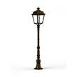 Roger Pradier Place des Vosges 1 Evolution Medium Clear Glass Lamp Post with Four-Sided Lantern in Gold Patina