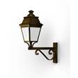 Roger Pradier Avenue 3 Model 12 Upwards Wall Bracket with Opal Diffuser in Gold Painted