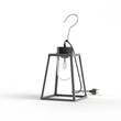 Roger Pradier Lampiok Model 1 Portable Clear Glass Lantern with Mounting Hook and Plug in Silk Grey