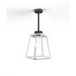 Roger Pradier Lampiok Model 2 Small Clear Glass Lantern with minimalist lines style frame in Pure White