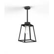 Roger Pradier Lampiok Model 2 Small Clear Glass Lantern with minimalist lines style frame in Black Grey
