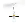 Roger Pradier Montana Model 1 Clear Glass & Copper Shade Pendant with Cast Aluminium Chain in White