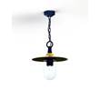 Roger Pradier Montana Model 1 Clear Glass & Copper Shade Pendant with Cast Aluminium Chain in Steel Blue