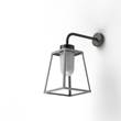 Roger Pradier Lampiok Model 5 Wall Bracket Frosted Glass Lantern with minimalist lines style frame in Silk Grey