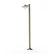 Roger Pradier Aubanne Large Single Arm Clear Glass Lamp Post with Opal Polycarbonate Reflector in Sandstone