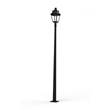 Roger Pradier Avenue 3 Large Clear Glass 4000K LED Street Lamp with Four-Sided Lantern in Jet Black