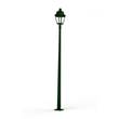 Roger Pradier Avenue 3 Large Clear Glass 4000K LED Street Lamp with Four-Sided Lantern in British Green