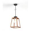 Roger Pradier Lampiok Model 4 Large Clear Glass Lantern with minimalist lines style frame in Copper