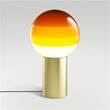 Marset Dipping Light Brushed Brass Base Table Lamp in Amber