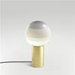 Marset Dipping Light Brushed Brass Base Table Lamp in Off White