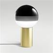Marset Dipping Light Brushed Brass Base Table Lamp in Black