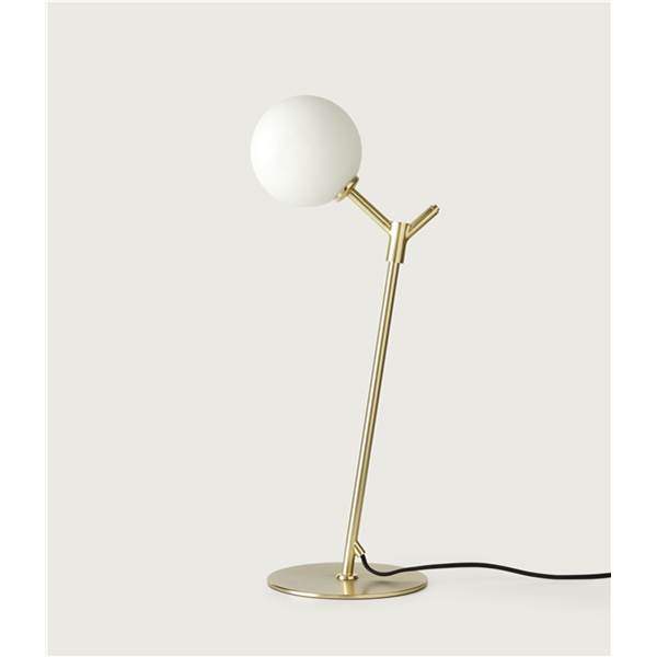 Aromas Atom Opal Glass Table Lamp with Fixed Metal Arm