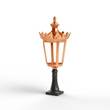Roger Pradier Louvre Model 3 Clear Glass LED Bollard in Lacquered Copper