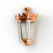 Roger Pradier Louvre Model 4 Clear Glass Wall Light in Lacquered Copper