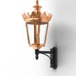 Roger Pradier Louvre Model 5 Clear Glass Wall Light in Lacquered Copper