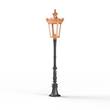 Roger Pradier Louvre Model 8 Clear Glass Lamppost in Lacquered Copper