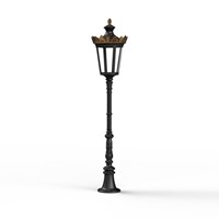 Louvre Model 8 Clear Glass LED Lamppost