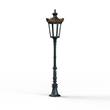 Roger Pradier Louvre Model 8 Clear Glass LED Lamppost in Green Patina