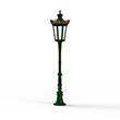 Roger Pradier Louvre Model 8 Clear Glass LED Lamppost in British Green