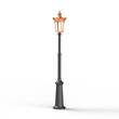 Roger Pradier Louvre Model 9 Telescopic Pole LED Lamppost in Lacquered Copper