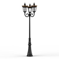 Louvre Model 10 Triple Heads LED Street Lamp