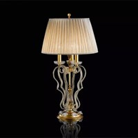Elegance 3-Light Table Lamp Antique Gold Silver Brushed Details