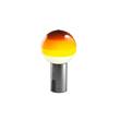 Marset Dipping Light Portable LED Table Lamp with Graphite Base in Amber