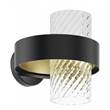 Vistosi Armonia Wall Light Black Brass in Crystal Glass