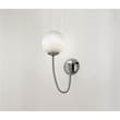 Vistosi Puppet AP P Chrome Wall Light in White/Shaded