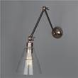 Mullan Lighting Lyx Cone Adjustable Arm Poster Light in Antique Silver
