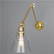 Mullan Lighting Lyx Cone Adjustable Arm Poster Light in Polished Brass